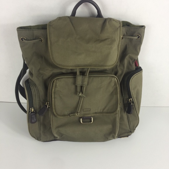 army green backpack purse